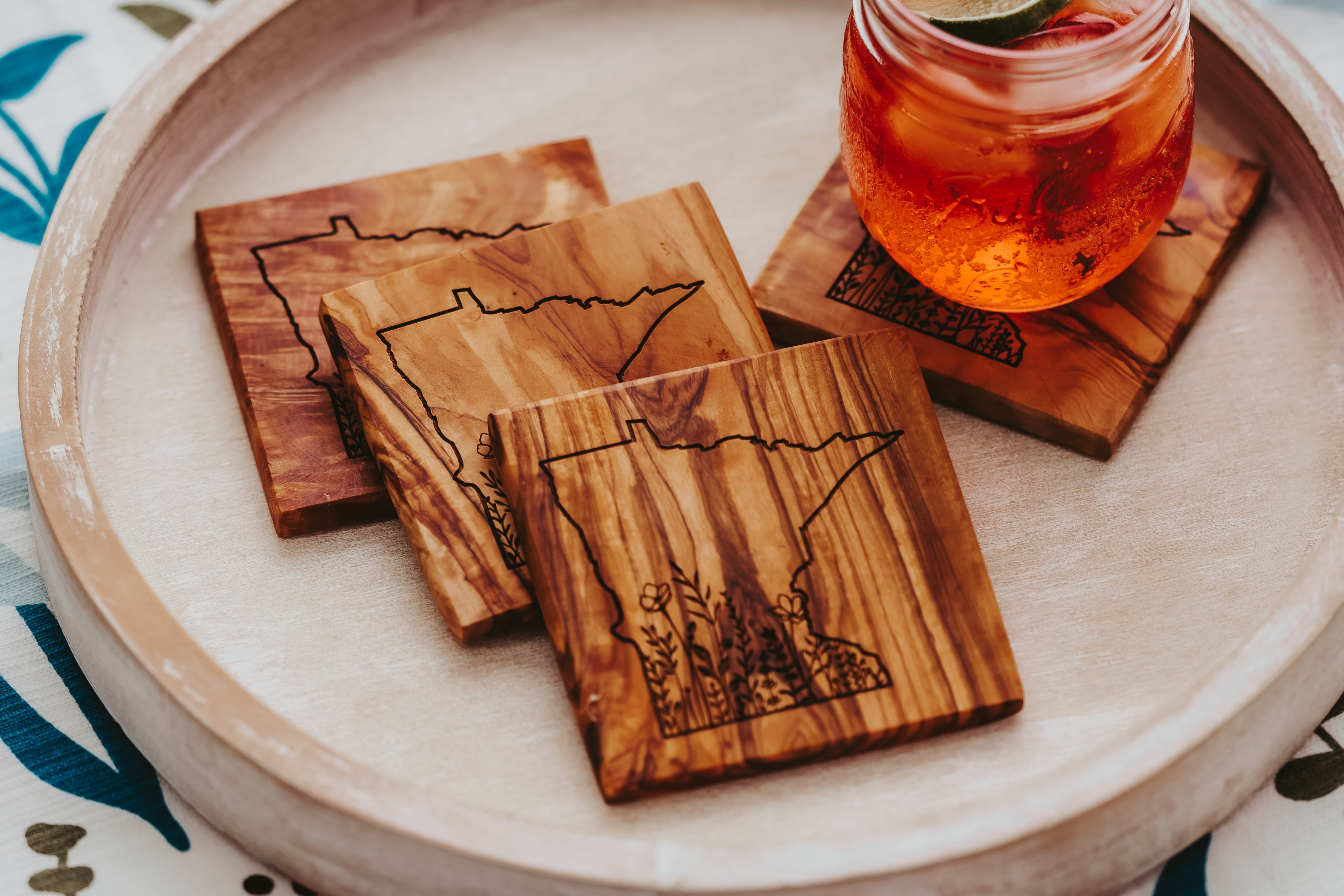 Personalized Wood Coasters / Engraved Coasters/ Custom Wood