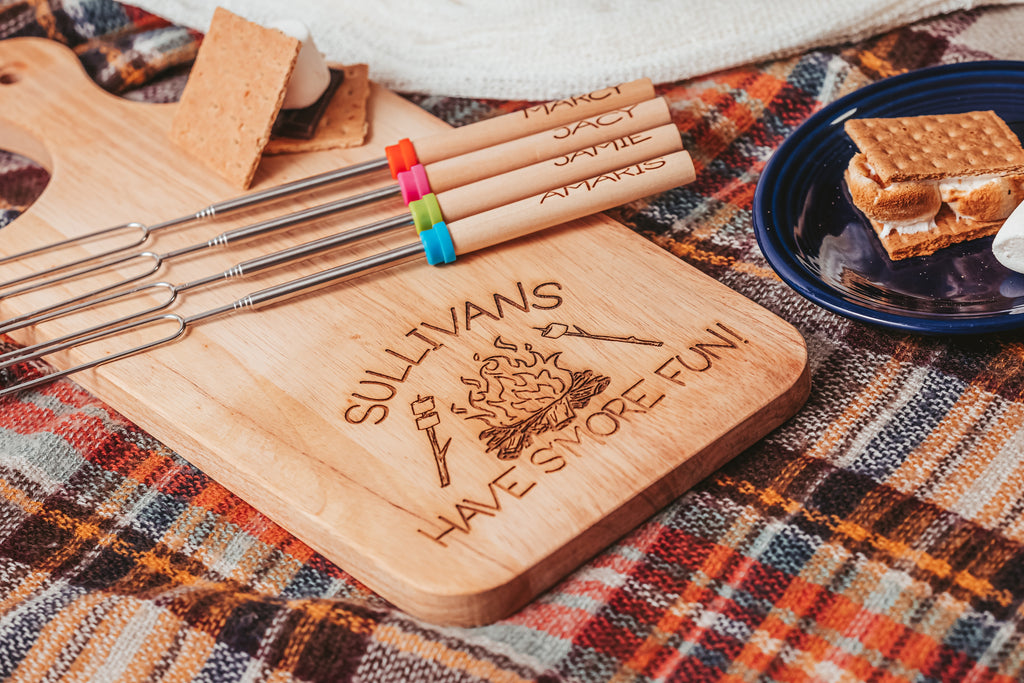 Personalized Marshmallow Roasting Stick, Cutting Board - Do Take It Personally