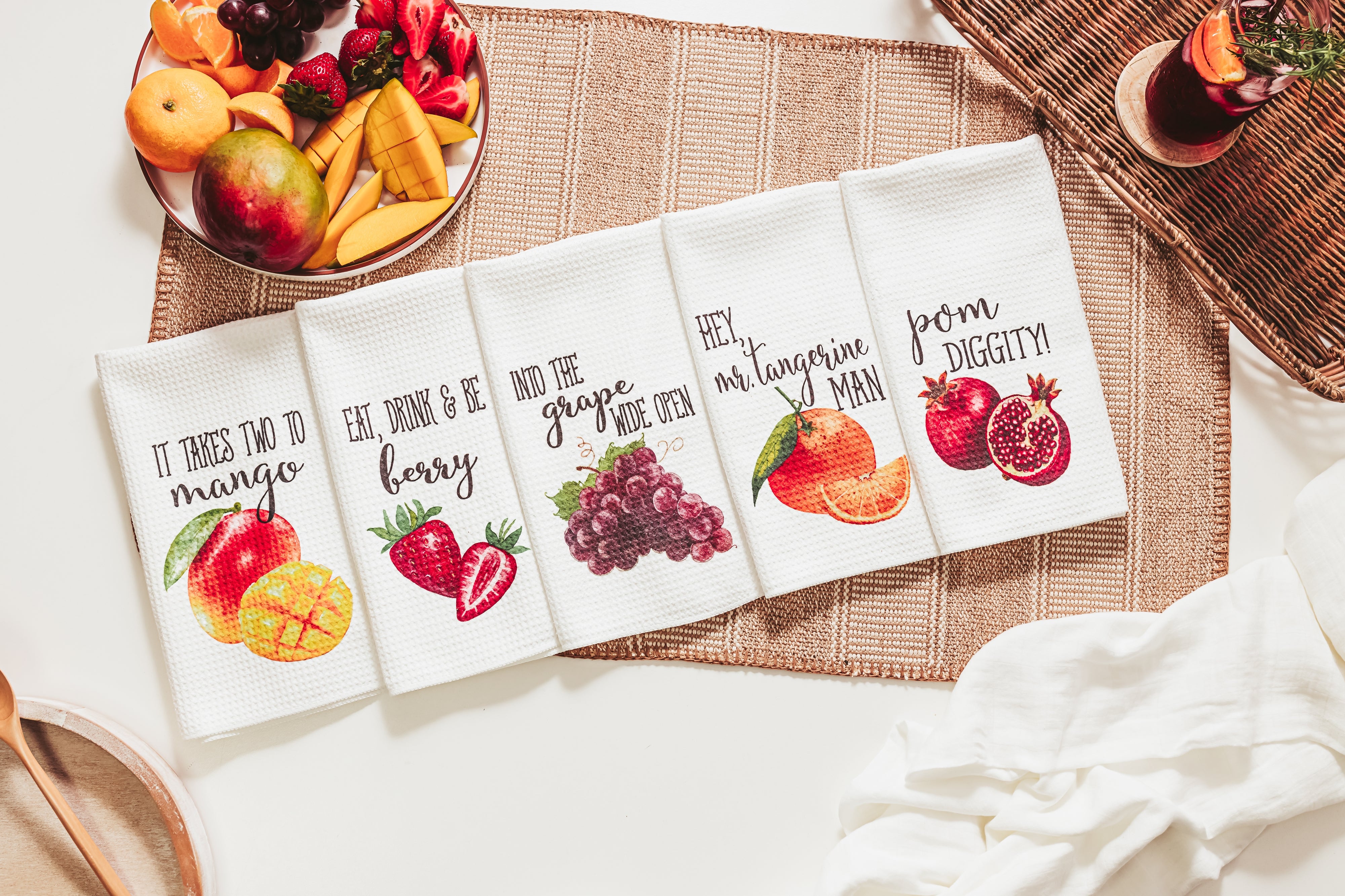 Fruit Themed Funny Kitchen Towel