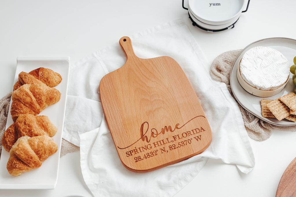 Home Cutting Board with Coordinates, Cutting Boards - Do Take It Personally
