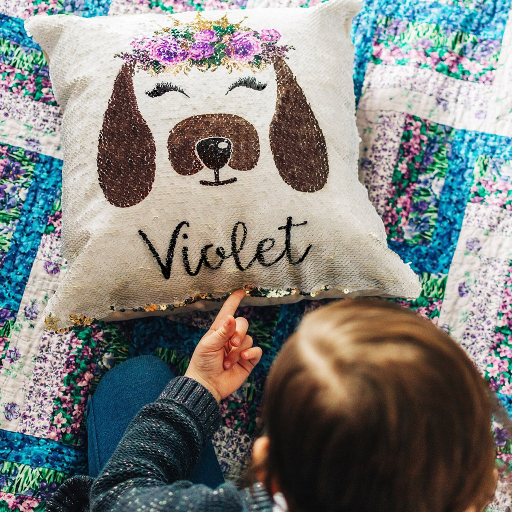 Personalized Dog Sequin Pillow, Pillows - Do Take It Personally