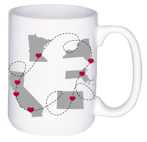 Country to Country Long Distance Friends Mug Custom Best 