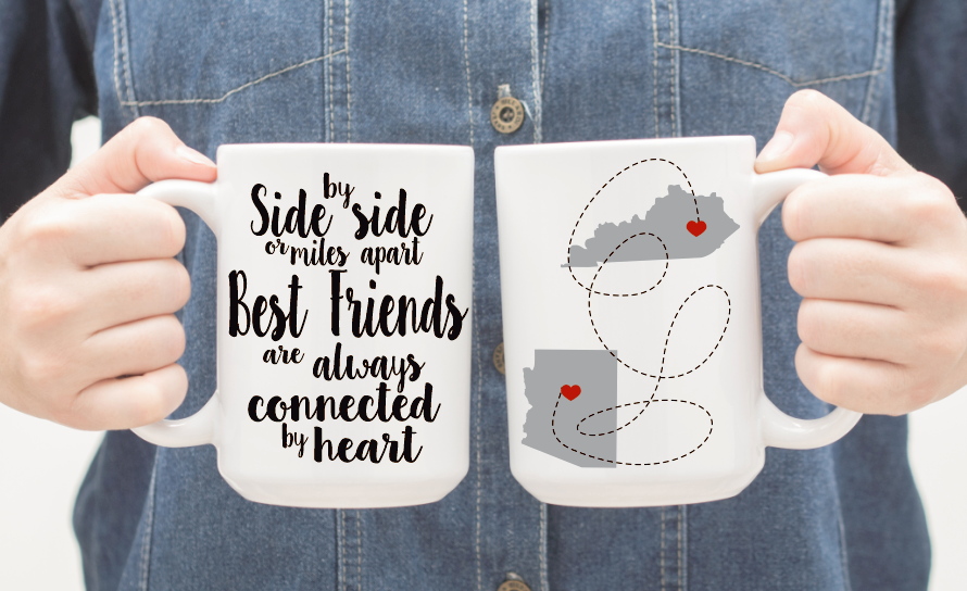 Best friend coffee 2024 mugs long distance