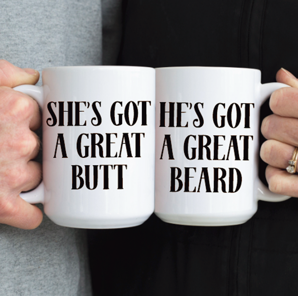 Butt and Beard Mug Set