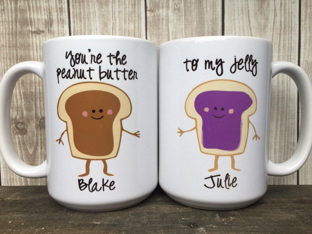 Peanut Butter and Jelly Mug Set for Couple, Coffee Mug - Do Take It Personally