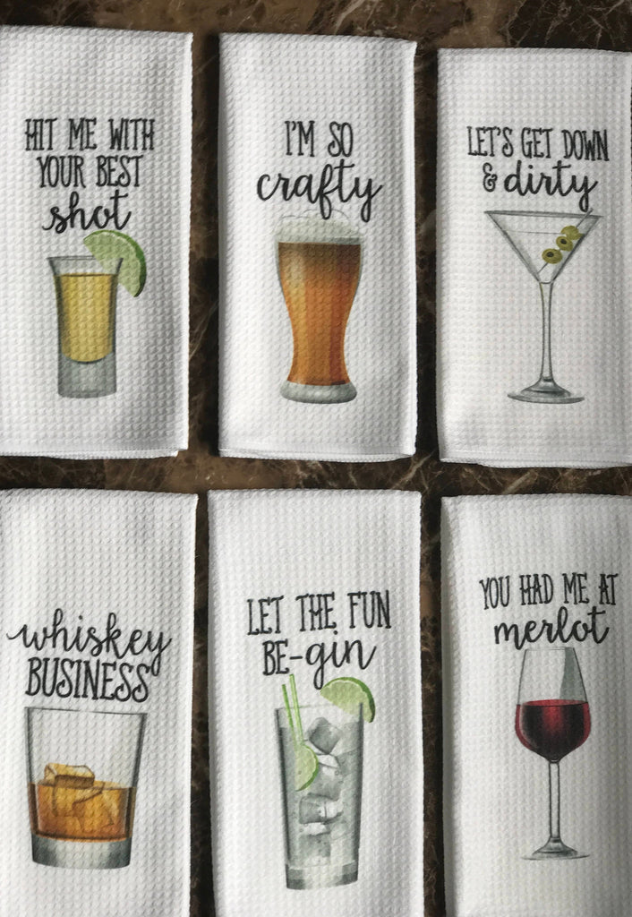 Funny Dish Towels for Hostess - Bar Towels - Alcohol Gift Set - Funny Kitchen Decor - Funny Housewarming Gift - Song Lyric Towels,  - Do Take It Personally