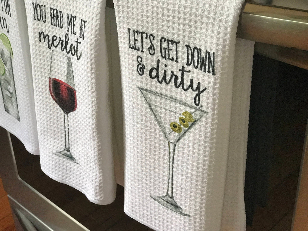 Funny Dish Towels for Hostess - Bar Towels - Alcohol Gift Set - Funny Kitchen Decor - Funny Housewarming Gift - Song Lyric Towels,  - Do Take It Personally