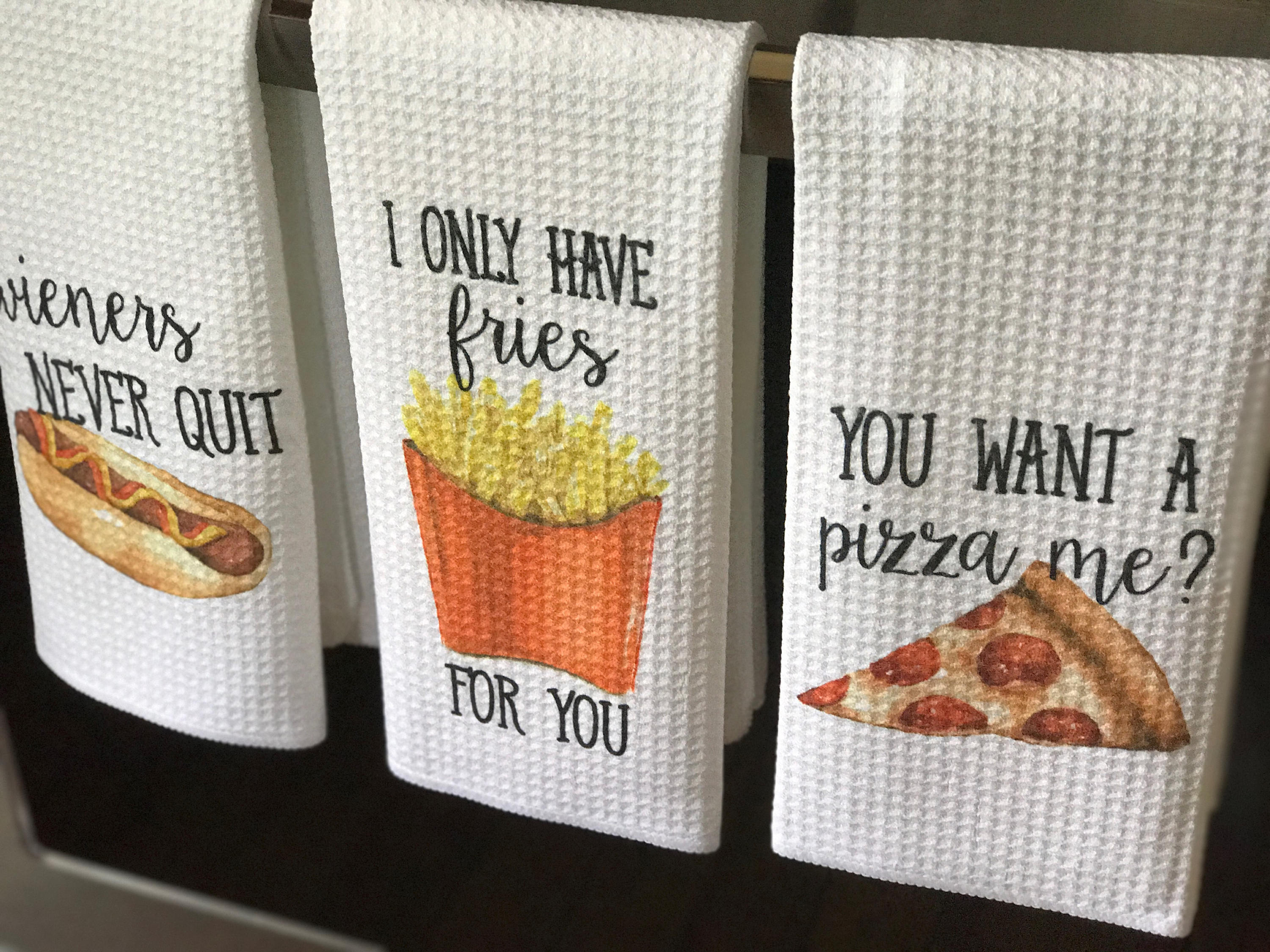 Unique Kitchen Decor Funny Dish Towel Gift for Bridal Shower Funny Hostess  Gift Funny Kitchen Towels Cute Tea Towels Foodie Gift 