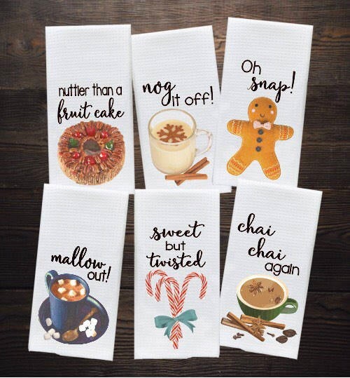 Funny Kitchen Decor gift for women, tea towel, Holiday Gift for