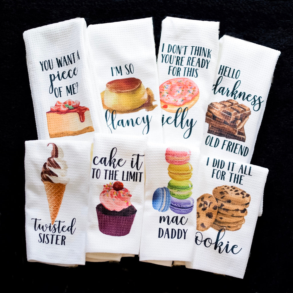 Funny Dessert Kitchen Towels - Cupcake Decor - Housewarming Gift - Hostess Present - Donut Decor,  - Do Take It Personally
