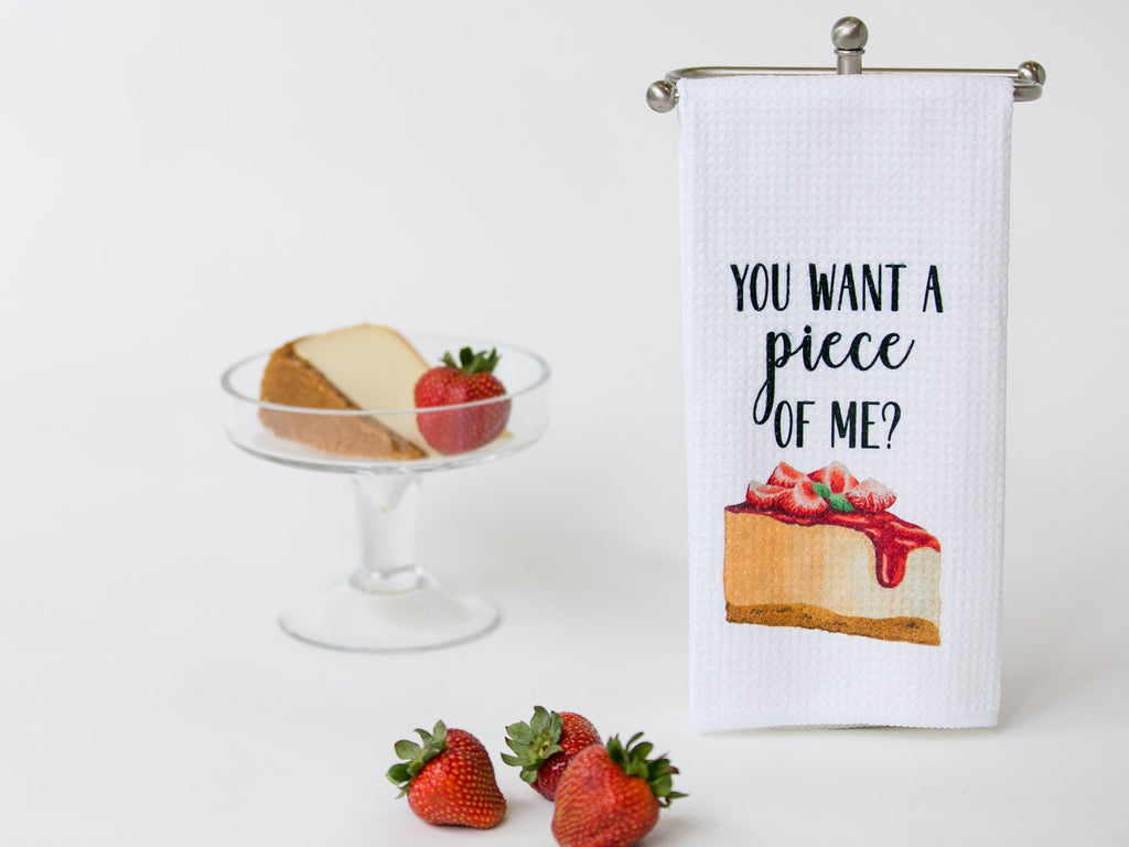 Funny Kitchen Towel - Cheesecake - Cute Dish Towel - Foodie Gift - Housewarming Gift,  - Do Take It Personally