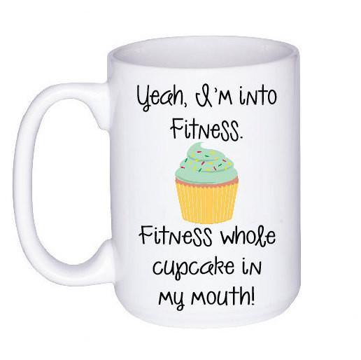 Fitness Cupcake Mug, Coffee Mug - Do Take It Personally